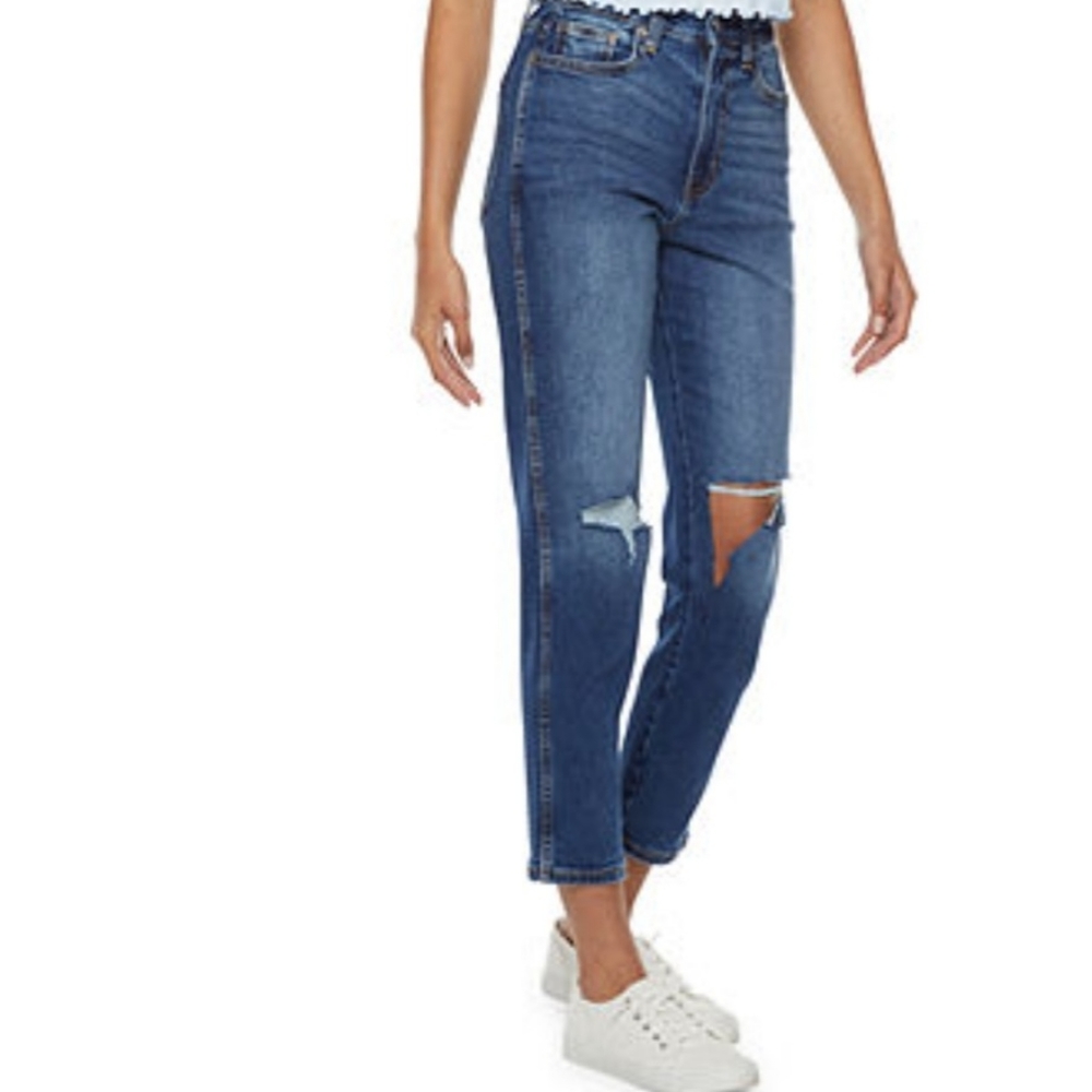 NWT Arizona Destroyed Mom Jeans 11